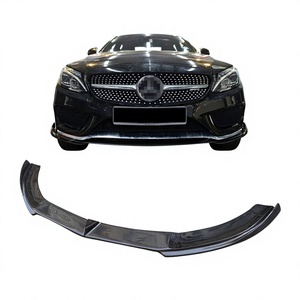 FD Style Car Front Bumper Lip Side <b>Splitter</b> Chin Spoiler Carbon Fiber for Mercedes Benz W205 C63 2015+ - Product Image 1