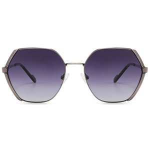 Gafas de Sol Unisex con Marco Metálico Octagonal, Lentes Degradados en Morado, Protección UV400, Estilo Moderno para Adultos - Product Image 6