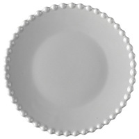Assiette nordique créative en céramique à bordure de perle blanche, vaisselle ménagère, assiette occidentale, steak, dessert, assiette à salade