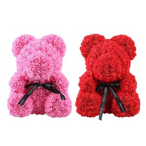 Oso de Rosas de 15 cm, Regalo DIY para el Día de San Valentín, Oso de Peluche Rojo, Decoración Artificial, Regalos de Navidad para Mujeres, Regalo de San Valentín - Product Image 1