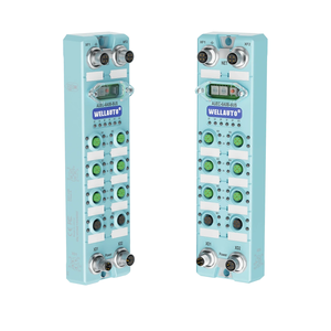 WELLAUTO <span class=keywords><strong>AUEC</strong></span> 12DIP-BUS Coupleur Fieldbus EtherCAT extensible jusqu'à 32 modules de bus internes, indice de protection IP67, 10/100 Mbps, 24VDC - Product Image 2