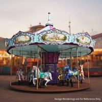 Manège rétro pour enfants, attraction de fête foraine intérieure/extérieure, manège amusant de fête foraine, manège monté sur remorque à vendre