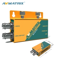 AVMATRIX MINI SC1112 Convertidor Mini Profesional de 3G-SDI a HDMI, Compatible con 1080p60, con Salida SDI Loop Out para Monitor de Cámara Profesional