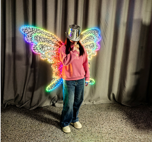 <span class=keywords><strong>Ali</strong></span> di Farfalla LED Colorate, <span class=keywords><strong>Ali</strong></span> Luminose Multicolore per Decorazioni di Festival ed Eventi - Product Image 4
