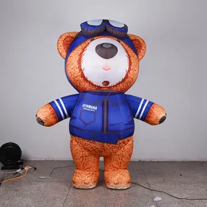 户外巨型充气熊卡通/泰迪熊服装/充气毛绒熊模型广告