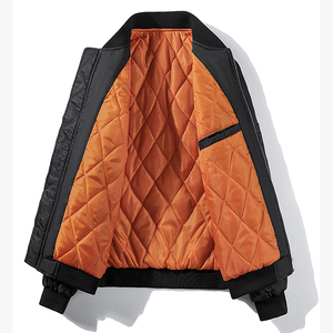 Autumn Winter Men's Sport All Match Casual Stand Collar <b>Jacket</b> Thickened <b>Pilot</b> Coat Men's Loose Baseball <b>Jacket</b> - Product Image 4