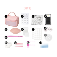 Kit d'exercices de pratique pour extensions de faux cils, 10 pièces, ensemble de pratique, avec tête de Mannequin, maquillage, avec étiquette privée