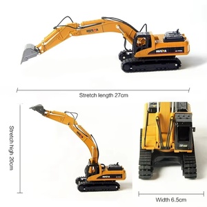 Huina1710 Modèle d'excavatrice réaliste en métal moulé sous pression à l'échelle 1/50 pour les projets de construction en béton armé - Cadeau jouet pour enfants - Product Image 6
