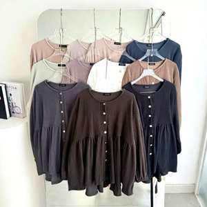 ByMeldev Raniaa Blouse plissée pour femme Atasan Plisket Rempel avec Busui Bumil - Product Image 1