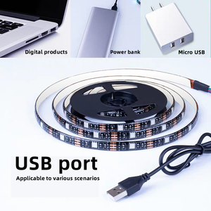 <span class=keywords><strong>Amazon</strong></span> superventas USB luz DC5V TV luz trasera SMD5050 1M 2M 3M 4M Flexible <span class=keywords><strong>impermeable</strong></span> RGB USB luz de tira - Product Image 4
