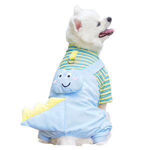 Weiwang Pet Overalls Blue Dinosaur Design Summer Cool Four-Legged <b>Clothes</b> <b>For</b> Dogs <b>Cats</b> - Product Image 5