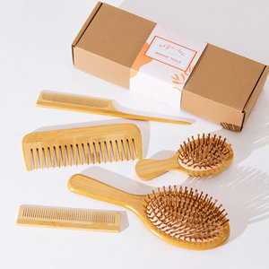 Lot de 5 peignes <span class=keywords><strong>à</strong></span> <span class=keywords><strong>cheveux</strong></span> <span class=keywords><strong>en</strong></span> bambou naturel <span class=keywords><strong>brosse</strong></span> <span class=keywords><strong>à</strong></span> <span class=keywords><strong>cheveux</strong></span> démêlante peigne <span class=keywords><strong>à</strong></span> queue <span class=keywords><strong>en</strong></span> <span class=keywords><strong>bois</strong></span> antistatique - Product Image 1