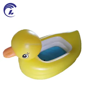 Piscina inflable de PVC para bebés, rectangular, de plástico, con dibujos de patos