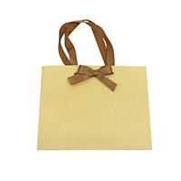 Bolsa de Papel para Regalos de Joyería con Logotipo Personalizado Impreso, Asas de Listón Verde, Bolsa de Papel Elegante para Cosméticos