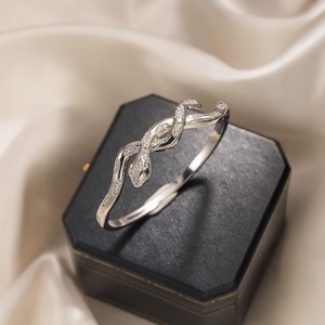 <b>Copper</b> Zircon <b>Bracelet</b> Set Gold White Plant Design 18g Lightweight Unisex Jewelry - Product Image 3