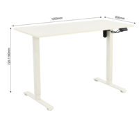 Bureau assis-debout moderne en bois à moteur unique réglable pour la maison et le bureau - Mobilier de bureau