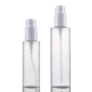 100ml 200ml Clear/frosted Plastic Pet cream Pump Cosmetic lotion Bottle for Plastic Pump Bottles With Label Printing