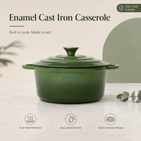 Casserole en fonte émaillée de qualité supérieure avec couvercle pour la cuisine |   Fabricant d'ustensiles de cuisine OEM/ODM