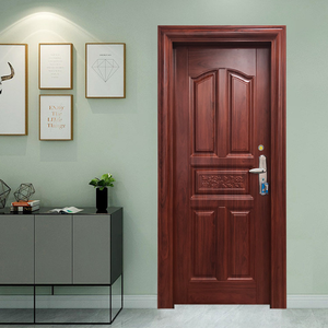 Pintu kayu dalam ruangan kamar tidur gaya Modern pintu kayu pintu apartemen pintu depan - Product Image 2