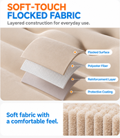 Matelas pneumatique floqué pour voiture, pliable, lit de voyage pour siège arrière avec pompe électrique, 2 oreillers, repose-pieds séparé pour le camping