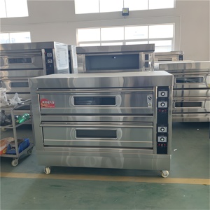 Horno de gas automático de doble capa con seis bandejas, nuevo, con ruedas de movimiento libre y tubo de combustión para hornear aperitivos - Product Image 2