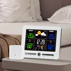 Custom Kitchen Outdoor Waterproof Digital <strong>Wireless</strong> Smart Sensor Hygrometer <strong>Thermometer</strong> Plastic Time Date Alarm <strong>Clock</strong> for - Product Image 1