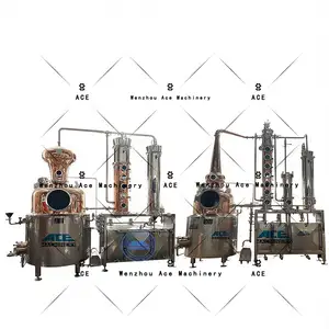 Automatisering Van De Koperen Pot Nog Steeds 3000l Distillatieapparatuur Voor Cognac-Of Whiskyalcoholstills