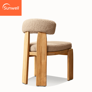 Ensemble <span class=keywords><strong>de</strong></span> salle à manger d'extérieur en teck moderne <span class=keywords><strong>pour</strong></span> jardin, patio, <span class=keywords><strong>balcon</strong></span>, hôtel, parc et complexe hôtelier - Product Image 5