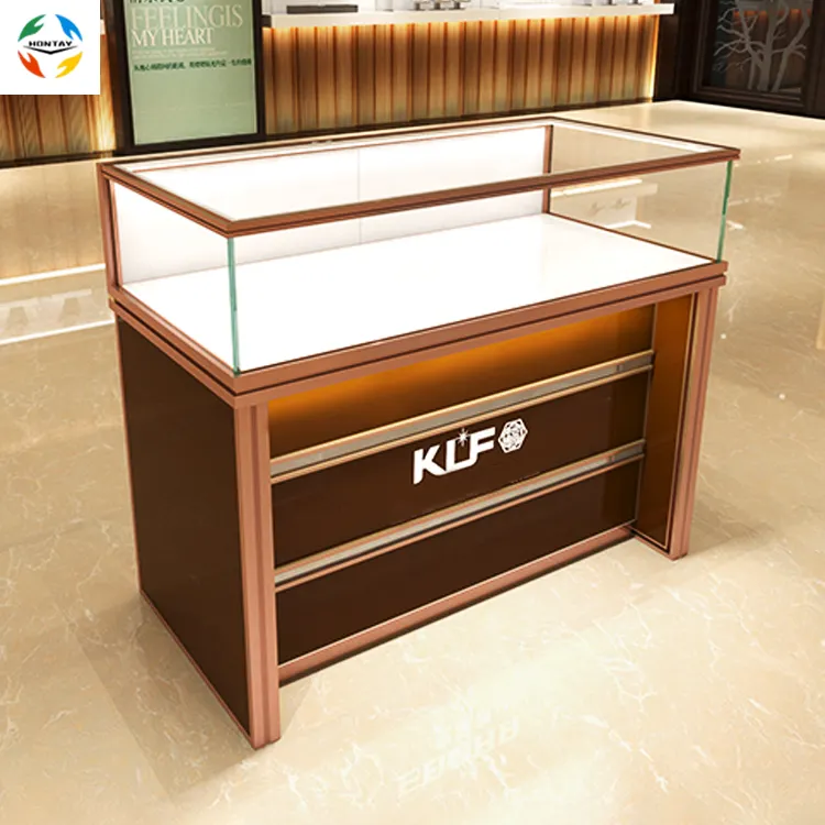 Высококачественный дизайнерский стеклянный витринный стол для ювелирных изделий с ящиками для магазина ювелирных изделий
