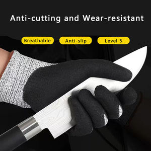 Guantes de mano con revestimiento de nitrilo resistentes a los cortes HPPE Manoplas antideslizantes Nivel 5 Guantes DE SEGURIDAD anticorte para el trabajo - Product Image 4