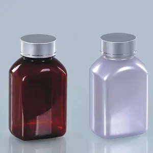 Leere Plastik pille Bernstein behälter Medizin Vitamin Kapsel ergänzt Kunststoff PET Kapsel flasche