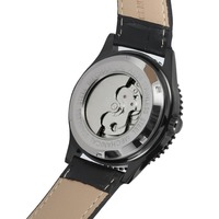Montre mécanique automatique pour homme, tourbillon, phase de lune, cadran à aiguilles, boîtier en alliage, bracelet en cuir véritable, pour un usage professionnel et décontracté