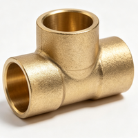 Raccord en T soudé en laiton 12 mm, connecteur 3 voies à diamètre égal pour système de plomberie en cuivre
