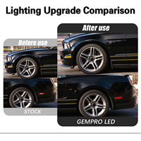 Lampu Sein Samping LED Sequential Scan untuk Mobil Ford Mustang 2010 2014 Lensa Merah Lampu Amber Merah AR3Z 15A201 2 Pcs Pengganti