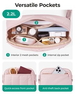 Bolso de Cintura Tipo <span class=keywords><strong>Riñonera</strong></span> Acolchado con Múltiples Bolsillos, Personalizable con Logotipo, para Viajes, Senderismo y Actividades al Aire Libre - Product Image 3