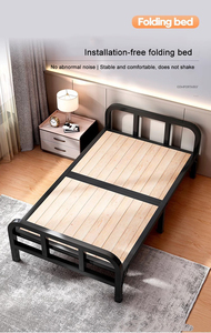 Cama Plegable <span class=keywords><strong>para</strong></span> Uso Doméstico, Cama Individual/Doble <span class=keywords><strong>de</strong></span> Madera, Cama <span class=keywords><strong>de</strong></span> Hierro <span class=keywords><strong>para</strong></span> Habitación <span class=keywords><strong>de</strong></span> <span class=keywords><strong>Alquiler</strong></span>, Diseño Ahorrador <span class=keywords><strong>de</strong></span> Espacio <span class=keywords><strong>para</strong></span> Dormitorio <span class=keywords><strong>de</strong></span> Adultos - Product Image 5