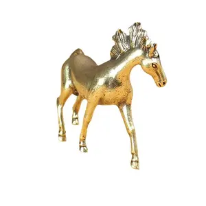 Massive Messing Office Desktop Ornament Zodiac Steed Office Tisch dekoration Metall Handwerk Geschenk