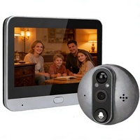 Interphone vidéo intelligent TNTX ED-300PB pour la sécurité domestique, sonnette vidéo 3MP alimentée par batterie, application ICam365, enregistrement de 10/20/60 secondes, écran LCD TFT 4,3 pouces