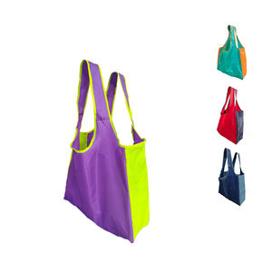 Sac d'épicerie de supermarché écologique promotionnel en usine sac fourre-tout à motif imperméable personnalisé sac pliant réutilisable pour les achats en nylon - Product Image 1