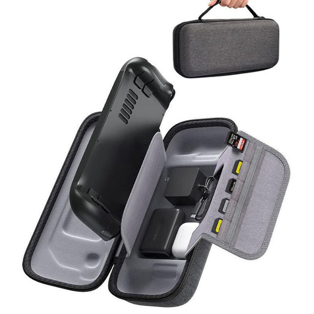 Protective Hard Shell Carry Case Built-in Charger & Docking Station Storage Portable Travel Case for Steam Deck OLED Accessories