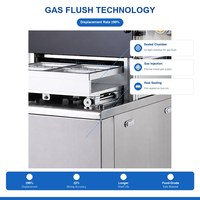 Machine d'emballage de produits de la mer semi-automatique, machine de scellage de barquettes en acier inoxydable de qualité alimentaire avec écran tactile
