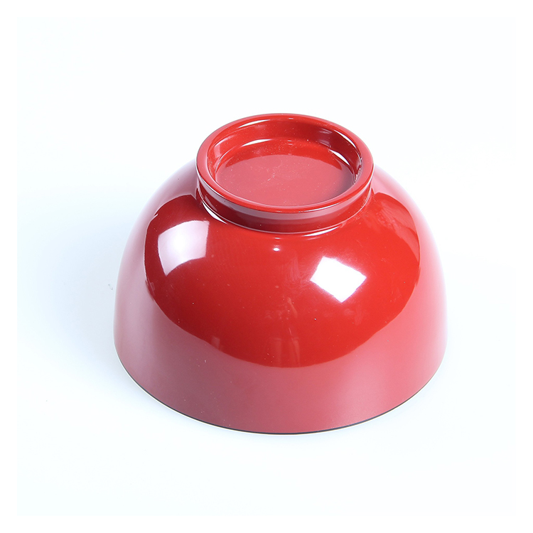 Amazon top seller japanese Rustic 5.5 inch red ceramic soup bowls noodles bowls