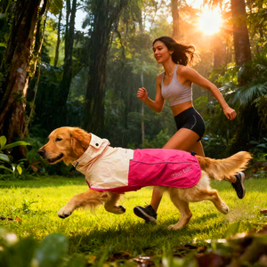 새로운 디자인 고품질 야외 반사 방수 강아지 우비 대비 색상 맞춤 로고 애완동물 옷 코트 - Product Image 2