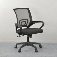 Chaise de bureau en maille noire, vente en gros directe d'usine, design moderne réglable, siège en tissu, best-seller