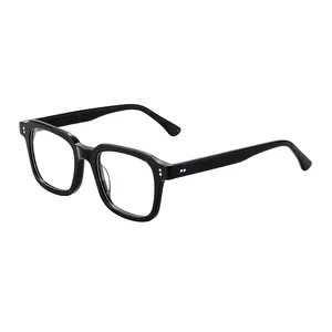 100% İtalyan Unisex özel tasarımcı asetat okuma gözlüğü kare lüks marka gözlük