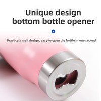 Mug à bière isotherme en acier inoxydable de 14 oz avec ouvre-bouteille et double couvercle, gobelet isotherme 4-en-1 pour canettes avec double couvercle
