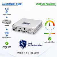 Repetidor Digital de Banda Dual de 1800 y 2100 MHz, DCS1800 UMTS2100, Ganancia de 75 dB, 17 dBm, 4 Subbandas Ajustables, Amplificador de Señal Interior USB