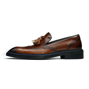 Business Tassel <b>Slip</b>-<b>on</b> <b>Leather</b> <b>Shoes</b> Big Size Loafers Men's Casual <b>Leather</b> <b>Shoes</b> - Product Image 3