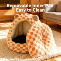 Lit pour animaux de compagnie moderne et enveloppant, épais, toutes saisons, emballé en boîte, nid douillet pour chiens, chats et petits animaux