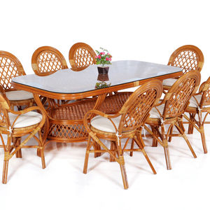 Ensemble de salle à manger en rotin Java, design moderne, mobilier de restaurant commercial, extérieur, hôtel, appartement, bureau, villa, centre commercial - Product Image 5